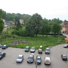 Parking przy ul. Kaszubskiej, widok z okna hotelu "Koch" - 20.05.2015r.