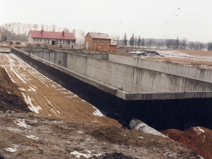 Trzy Lipy, budowa oczyszczalni ścieków - 1996r.