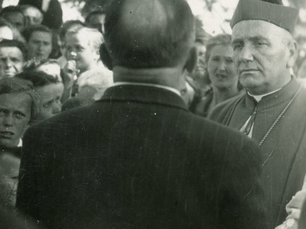 Korsze, wizytacja kanoniczna Ordynariusza diecezji ks. Biskupa Tomasza Wilczyńskiego - 1957r.