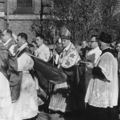 Korsze, uroczystości konsekracji kościoła z udziałem ks. Biskupa Tomasza Wilczyńskiego - 18.10.1959r.