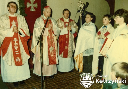 Korsze, Msza św. z kazaniem ks. biskupa Edmunda Piszcza; uroczystości Chrystusa Króla - 22.11.1987r.